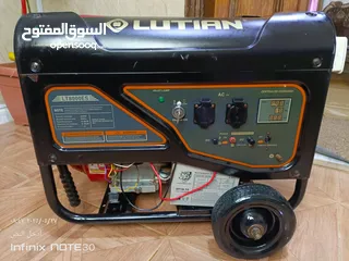  1 مولد كهرباء بنزين 6 كيلو ونص بحال وكالة نوع لوتن