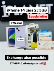  1 iPhone 14 Plus -256 GB - SPECIAL OFFER ,Box piece, 95% Battery - Fine phone