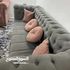  3 .........::طقم كنب تفصيل مخمل ثقيل 8 مقاعد خشب سويد بحالة ممتازة ........:.::::::::::