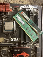  7 قطع كمبيوتر CPU Intel Core i5 4th Generation - Motherboard B85M GAMING - Ram 8&4 DDR3