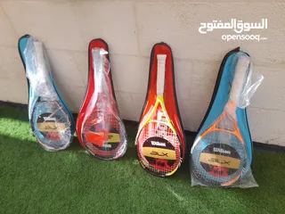  6 مضارب تنس ارضي جديده للبيع بحاله ممتازه جدا وماركات