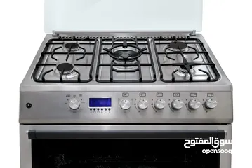  2 فرن غاز شوبرت 90 سم 5 شعلات امان كامل ستانليس ستيل من نيوتن ستورز nw10804