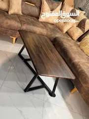  4 طاولات وسط بتصميم راقي وعصري الجودة وقاعدة حديد قوية بتصميم مميز بضيف لمسة جمالية لأي صالون أو غرفة
