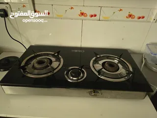  1 Gas Stove with Gas Cylinder, Regulator with hose pipe