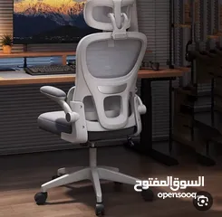  6 كرسي ثلاثي الابعاد قطني يدعم الفقرات مريح جدآ لجلسات المكتب يتحمل اوزان متنقل سهل الحركة