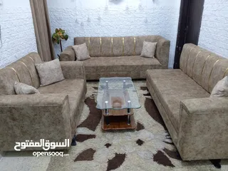  3 طقم كنب للبيع مستعمل خفيف