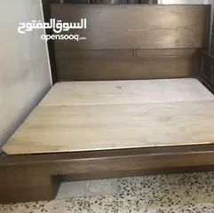  2 سرير مزدوج خشب زان تفصيل شبه جديد