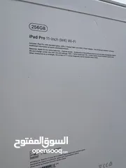 4 iPad Pro 2024 (11inch) ايباد ابل برو 2024 جديد مسكر بالكرتونة كفالة سنة متوفر اللون السلفر و الرمادي