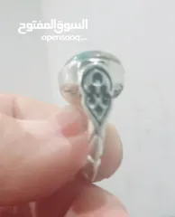  3 خاتم فضة بحجر فيروز طبيعى سيناوى لاقط خريطة عمان
