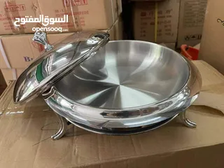  5 طبق تسخين ستانلس ستيل أنيق للحفلات والولائم يحافظ على الطعام ساخنًا... ويضفي لمسة فخامة على مناسبتك!