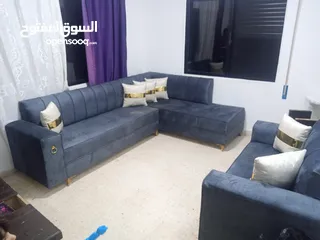  27 طقم حرف L+مجوزه +بفه +6مخدات بس 160دينار شامل التوصيل داخل عمان طقم 7مقاعد +بفه+6مخدات 195دينار