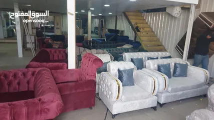  16 اطقم استيل 7 مقاعد جميع الالوان متوفره داخل المصنع الكميه محدوده
