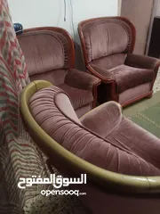  6 طقم كنب ثقيل خشب زان بالكامل
