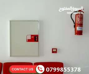 5 كاشف حريق خرطوم إطفاء أبواب حريق أجهزة حماية وسلامة من الحريق