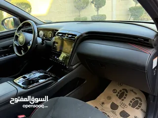  9 هونداي توسان NLine ترخيص 2022 محرك 1600 هايبرد plug in/يقطع على الشحنه 65 كيلو متر