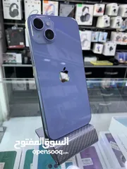  1 iPhone 14 plus 256G مستعمل بحالة الجديد مش مفتوح ولا مصلح كفالة محل على الفاتورة