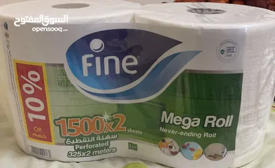  2 Fine mega roll (tissue)