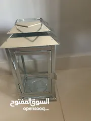  1 فوانيس فضي وابيض
