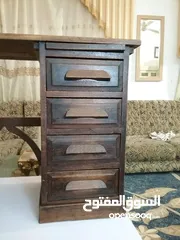  6 انتيك - مكتب خشب بلوط صناعه يدويه بالكامل قبل المكن والبراغي 1890 الي 1910 4 ادراج