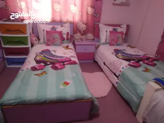  2 غرفة نوم اطفال كاملة متكامله برادي وموكيت وفرشات