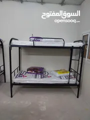 سرير حديد سرير دور سرير دورين مراتب طبيه مفارش مخدات بطانيات