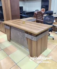  27 مكتب مدير مع جانبية ادراج وطاولة عرض مميز من لامينيت للأثاث المكتبي توصيل مجاني داخل عمان