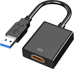  2 محول USB إلى HDMI ، USB 3.0 / 2.0 إلى كابل HDMI محول الفيديو متعدد الشاشات