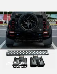  2 Exhaust Pipe fits for Defender 110 130 2020-2025 3PCS Black Tail Pipe