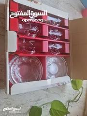  5 طقم شاي زجاجي