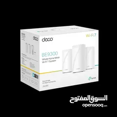  2 TP-Link Deco BE65 BE9300 Tri-Band Whole Home Mesh WiFi 7 System, Speeds up to 9214 Mbps