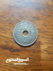  3 عمله من النحاس والنيكل فلسطينيه نادرة 1927