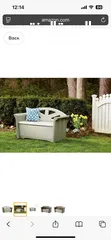  3 Rubbermaid Resin Outdoor Storage  Bench كنب بينش