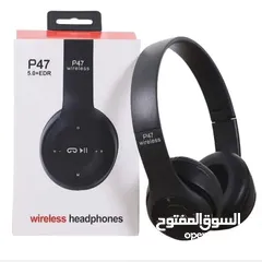 5 أحدث إصدار لسماعات P47 صوت واضح ونقي محيطي ومايك عاليه وشحن يدوم طويلا