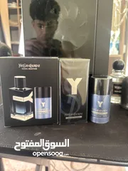  2 بكج ysl مش مفتوح ولا ملموس بل كرتونه عطر مع مزيل عرق من الشركة نفسها
