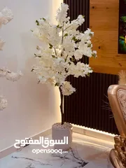  1 شجر اللوز الاصطناعي الفخم  حوّل أي زاوية ببيتك لتحفة فنية فاخرة  شجر لوز أبيض بطول 175 سم