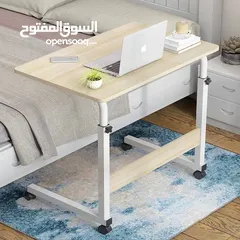  10 مكتب طلابي عملي ومتنقل بيسع لابتوب وادوات مدرسية سطح واسع عجلات قوية مع فرامل ارتفاع قابل للتعديل