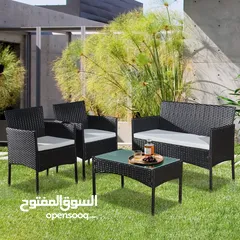  3 مجموعة كراسي الحديقة والبلكونات مع مفارش