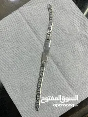  19 اسوارة فضة رجالي عيار 925 إيطالي حجم كبير وزن 11.84 جرام