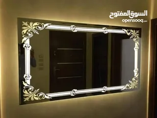  2 مرآة مغسلة مضيئة عدة أشكال للبيع