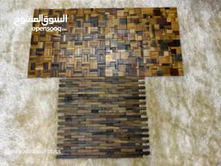  4 ديكور خشب خام 3D