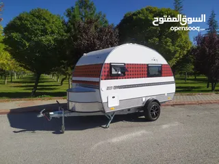  2 HUNTMENT Luxury Turkish made mini teardrop trailer camper EU Standart for 2 person