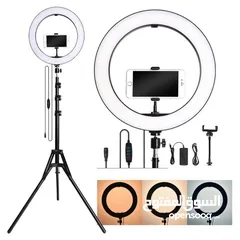  4 Ring Light رنغ لايت قياس 36 سم (14 انش) مع ستاند ارتفاع مترين