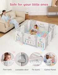  3 Baby Playpen,Dripex Foldable منطقة امنه للأطفال