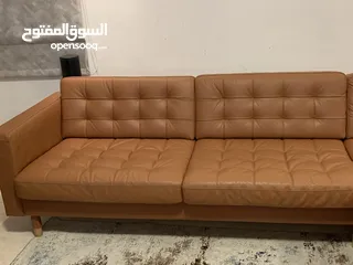  4 IKEA landskrona leather sofa