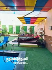  27 مزرعة للايجار اليومي شاليه شالية مميز وشبه مغلق المسبح غير مكشوف نهائي مع تدفئة للبركة وملعب وزرب