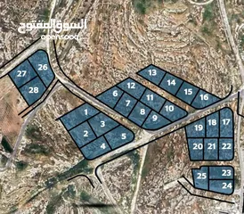  3 قطعة أرض مميزة بإطلالة رائعة - مقابل بلدية حسبان الجديدة ( مشروع بانوراما حسبان )