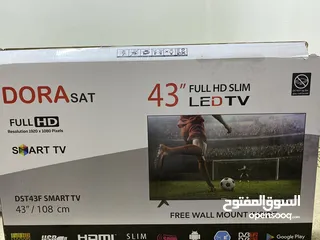  2 تلفاز  "43بوصه  DORA SAT
