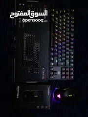  1 كيبورد ميكانيكل فانتك mk876 سويتش ازرق ..  ماوس فانتك  PHANTOM  II vx6