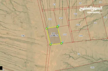  6 سبع قطع اراضي للبيع في ابو الحصاني - شعيب حماد - بعيدة عن الطريق الصحراوي 3.5 كيلومتر