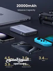  6 باور بانك يوجرين UGREEN POWER BANK  شحن فائق السرعة 100 واط بسعة 20000mAh